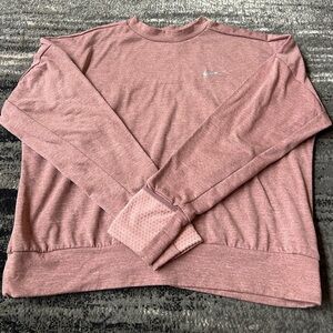 NIKE Dri- Fit Running Crewneck Sweatshirt With Hand Covers & Thumbholes